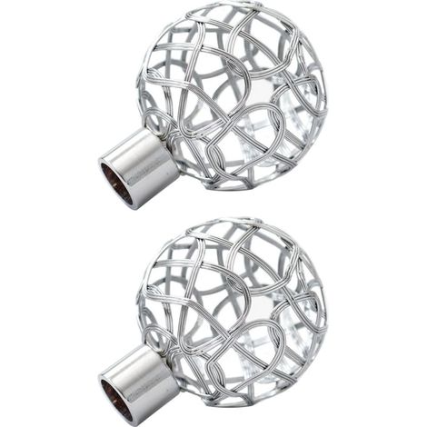 de 2 Embouts Dcoratifs pour Tringle Rideau en Fer Blanc (1/5)