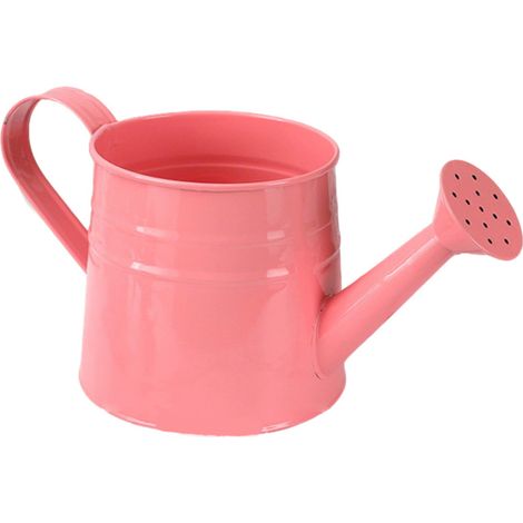 Irovami Arrosoir vintage 1 L : acier galvanisé antirouille, design léger en tôle d'acier pour plantes d'intérieur et d'extérieur, pour enfants et adultes, pour la maison et le jardin (rose) (1/5)