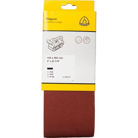 Klingspor LS 309 XH Bänder (Set) (100 x 560 mm F5, SB-verpackt im Reiter) 367036 (1/2)