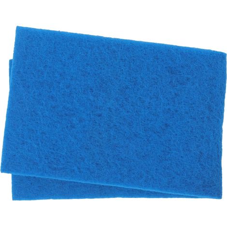 2 filtri blu di alta qualità da 50x25 cm, realizzati in materiale resistente alla corrosione, per piscine all'aperto.