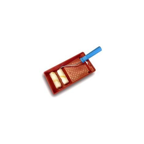Set di vassoio per pittura con protezione antigoccia: 1 telaio, 2 piedini in poliammide o velluto (larghezza 100 mm) – Quantità x 1 – Rullo in poliammide + vassoio per pittura