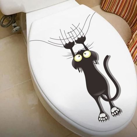 autocollants de voiture en forme de chat noir-Décoration de voiture - Accessoires de voiture - Décoration pour pare-chocs (1/4)