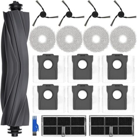 Kit de accesorios para dreame X40 Ultra Complete / L40 Ultra: 4 almohadillas para mopa, 6 bolsas para el polvo, 1 cepillo principal, 4 cepillos laterales. (1/5)
