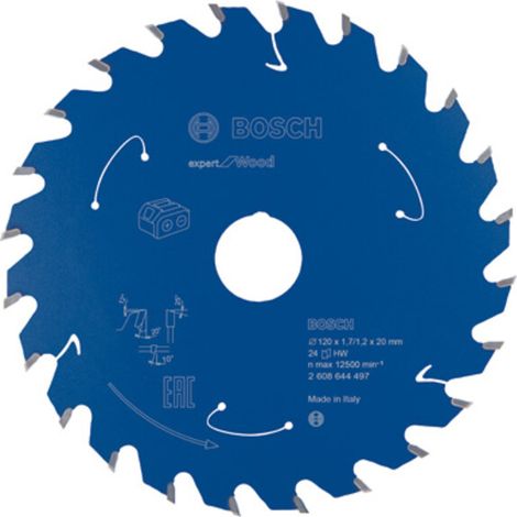 Lame de scie circulaire Bosch Expert pour bois 120 x 1,7/1,2 x 20 24 dents (1/5)
