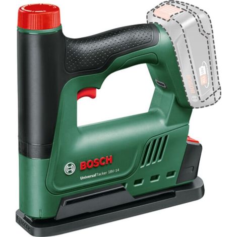 Bosch – Agrafeuse électroportative sans fil 18V pour bois dur – Force de frappe réglable – Mode rapid-fire jusqu'à 30 agrafes/minute – 6032A7001