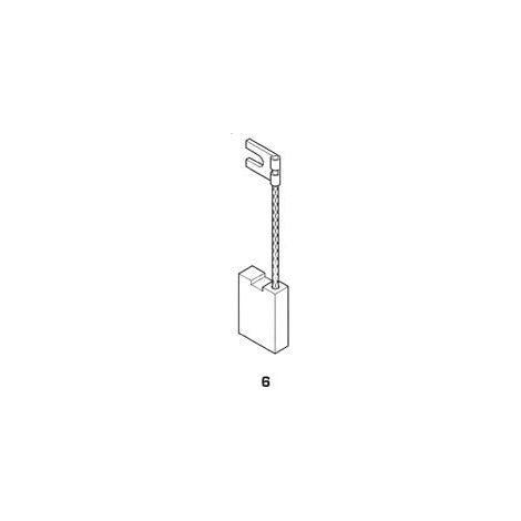 SPAZZOLE A CARBONCINO PER ELETTROUTENSILI MODELLO 6- - BOSCH 1904 mm.6,2x16x22h. - 8 pezzi
