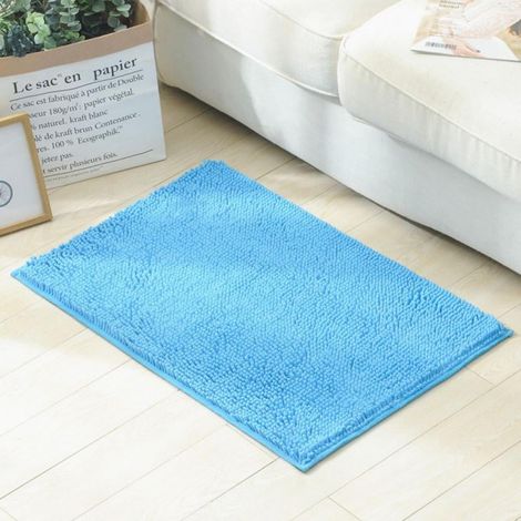 Tapis De Bain - Chenille Épais Anti-dérapant - Pour Salle De Bain Douche Baignoire Lavabo - 80 X 50 Cm - 1 Pièce (1/5)