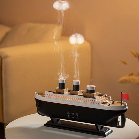 Humidificador de aromaterapia con diseño vintage (250 ml) con mando a distancia para oficina y hogar – [Humidificador de aromaterapia] Diseño vintage (250 ml) con mando a distancia y temporizador de 8 (1/5)