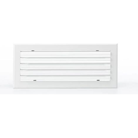 Grille lame courbe 400x150 blanc mat
