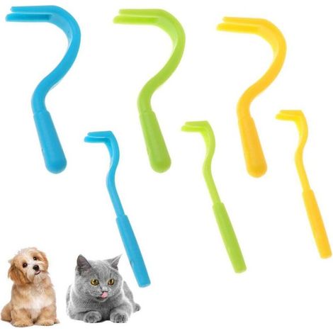 Trois Paires Pince a Tique pour Chien Chat Cheval Crochets à Tique Humain Enfant Anti Tire Crochet Tiques, Cheval Humain Enfant Pince à Tique Enlève, Retire, ôte Tailles Crochets Inclus Outil-Fei Yu (1/5)