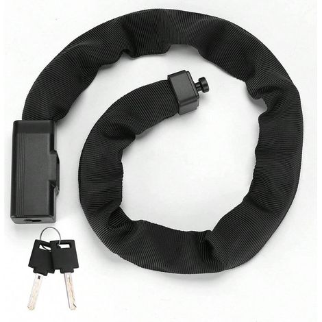Cadenas à chaîne pour vélo : 3 (18ft), cadenas robuste pour moto, 8mm d'épaisseur, antivol et sécurisé pour vélo avec 2 clés (1/4)
