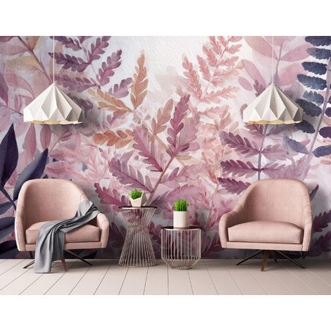 Fototapete Blätter Farne Natur, für Wohnzimmer und Schlafzimmer, 150 x 105 cm – Komplettset inkl. Kleister & Anleitung (1/5)