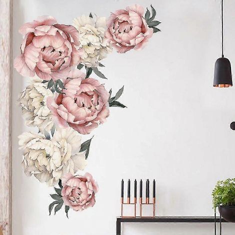 Sticker mural pivoine - Décoration intérieure - Autocollants adhésifs - Papier peint pour chambre