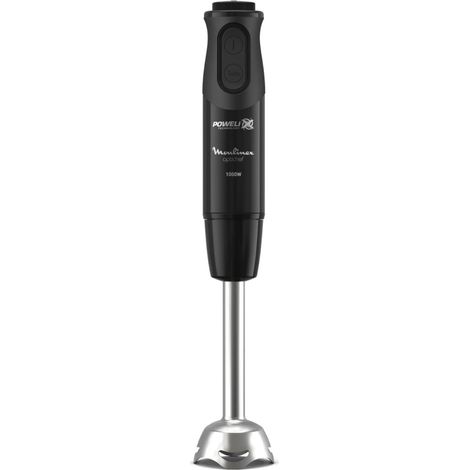 Mixeur plongeant 1000W - Set complet - Inox et plastique - 10 vitesses et anti-éclaboussures - Cuisine quotidienne et soupes - Noir avec accessoires (1/2)