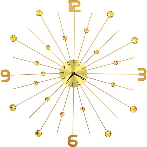 vidaXL Reloj de pared de metal dorado 70 cm (1/2)