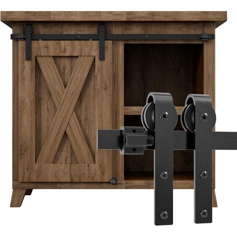 Rail Coulissant 152 cm pour Porte Simple ou Support TV – Kit Mini sans Armoire (1/4)