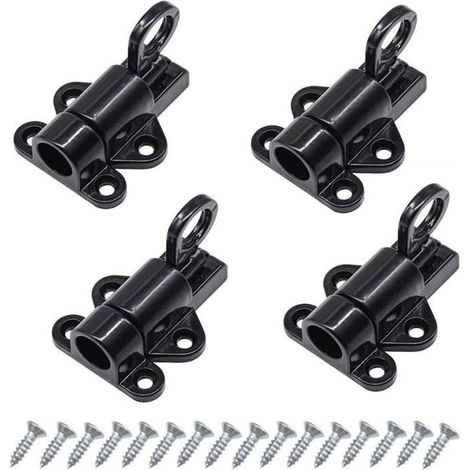 4 of Lock of portail automatic Lock of window Lock to spring Latch of door in aluminum black with screw (1/5)
