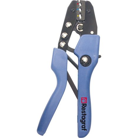 Pince à Sertir pour Cosses Électriques Pré-Isolées de 0,3 à 6 mm² - Outil de Sertissage Précis pour Raccords - Poignée Anti-Dérapante - Compatible Multibrins - Réf. 6668