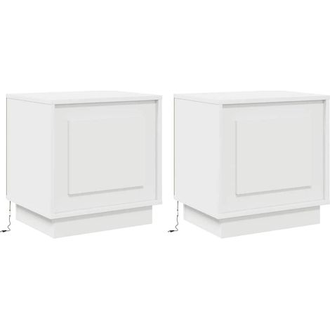 Maison Exclusive - Armadio da Notte 2 pcs Bianco 44 x 34,5 x 45 cm
