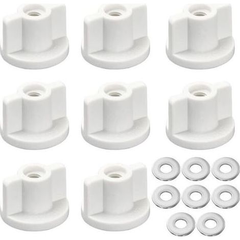 Kit de 8 Fixations pour Abattant WC - Vis M6 avec Écrous et Rondelles - Pièces de Rechange pour Montage Supérieur de Cuvette (1/4)