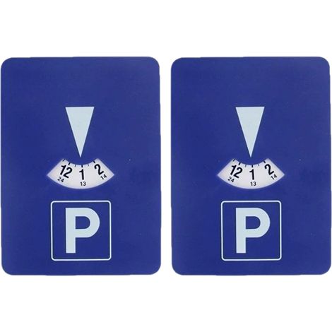 2 Disques de stationnement automatique avec Horloge / zone bleue -