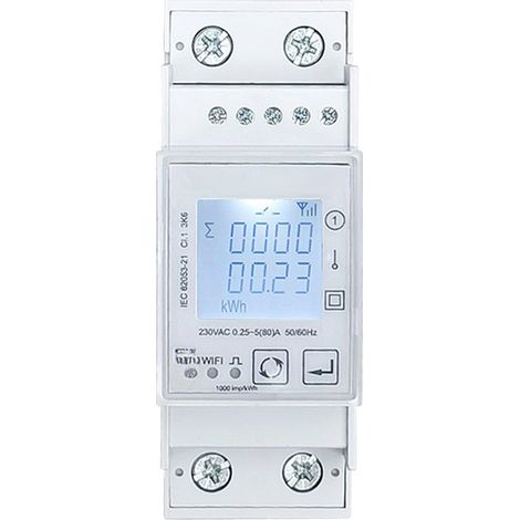 Medidor electricidad inteligente monofásico Tuya ZigBee riel DIN, medición bidireccional energía solar, control app, muestra voltaje corriente potencia tiempo