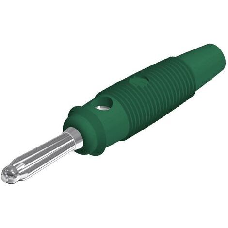 Fiche banane mâle Ø de la broche: 4 mm Hirschmann Test & Measurement BUELA 20 K 930726104 vert 1 pc( (1/4)