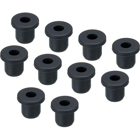 20Pcs Passe Fil Caoutchouc en Forme de T Diamètre d'Installation 9mm, ID 5mm, Hauteur 11mm Passe-Câble Bouchons d'Étanchéité pour Trous de Câbles, Noir (1/5)