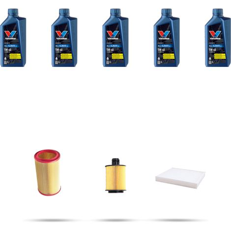 Kit tagliando 3 FILTRI e 5L OLIO compatibile con Lancia Delta III (844) 1.8 DI T-Jet 147kw dal 2009 (1/5)