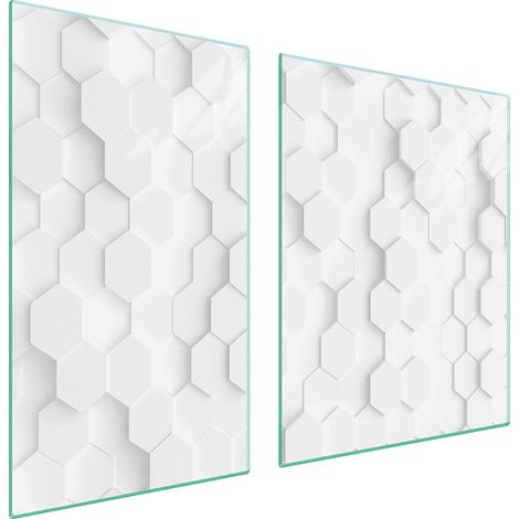 ASSIETTE EN VERRE et PLANCHE À DÉCOUPER 100x52 BLANC (1/5)