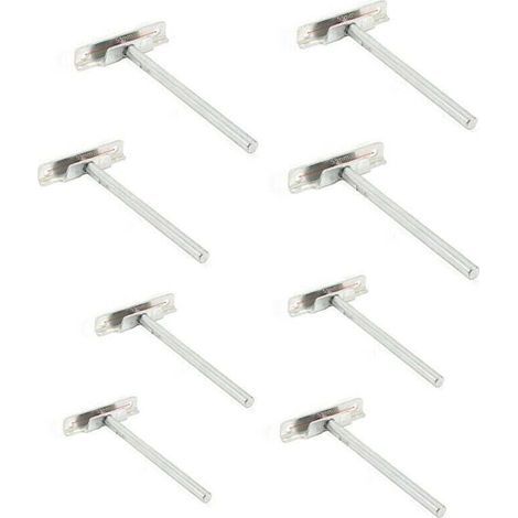 8 Pezzi Fissaggi per Scaffali a Muro Invisibili - Diametro 8mm - Supporti per Scaffali Volanti (1/4)