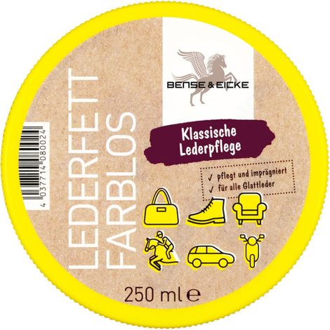 Confezione 250 ml: Gelbes Lederfett mit Bienenwachs (1/3)