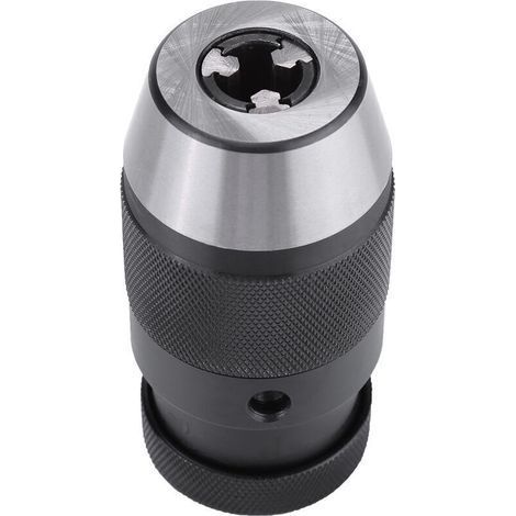 pair Mandrin Perceuse, 1pcs MT2-B16 1-16mm 1/2"Mandrin Sans Clé B16 en Acier à Serrage Automatique Mandrin Perceuse A Colonne pour Perceuse éLectrique de Tour (1/4)