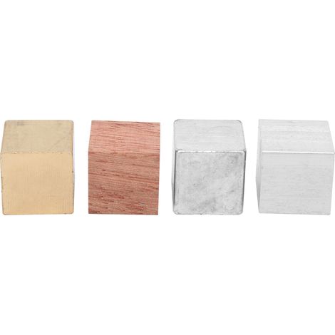 4 Cubes Même Volume Matières Différentes Outil Pédagogique Physique Expérience Scolaire Lot de 4 Blocs Densité Variée pour Laboratoire Enseignement Scientifique (1/5)
