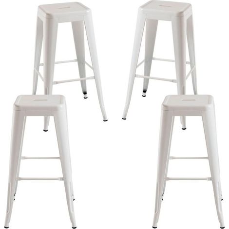 Packs Taburetes Altos - Pack 4 Taburetes Torix Basic Altos 76 cm - Blanco (1/4)
