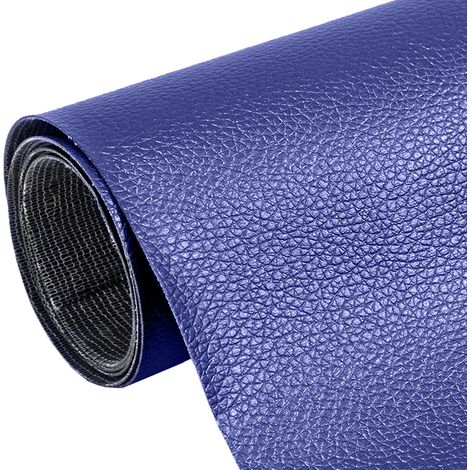 Toppa autoadesiva in pelle 50x137 cm Blu scuro (1/5)