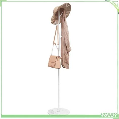 377093 Porte-manteau blanc 177 cm fer enduit de poudre (1/5)