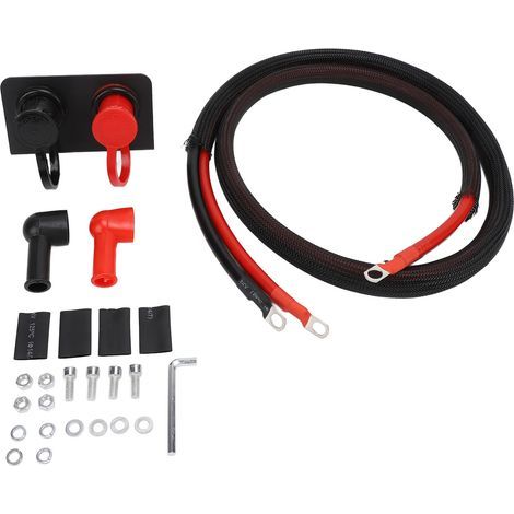 3/8"-Fernbatterieklemmen mit Abdeckung – 250-A-Ladekit für Auto, LKW, Boot, ATV, UTV (1/5)