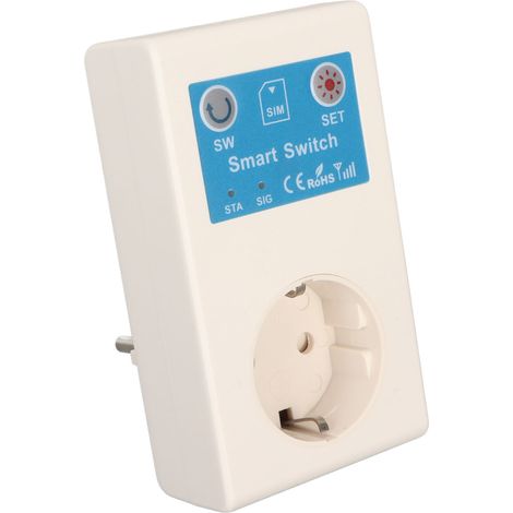 Intelligente Steckdose mit Fernsteuerung per SMS und Stromausfallwarnung (EU-Stecker, 110-250 V) (1/5)