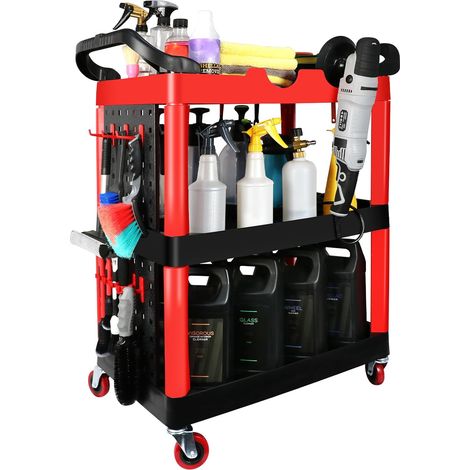 Chariot de détail automatique avec roues, chariot de détail de voiture à 3 niveaux (1/5)