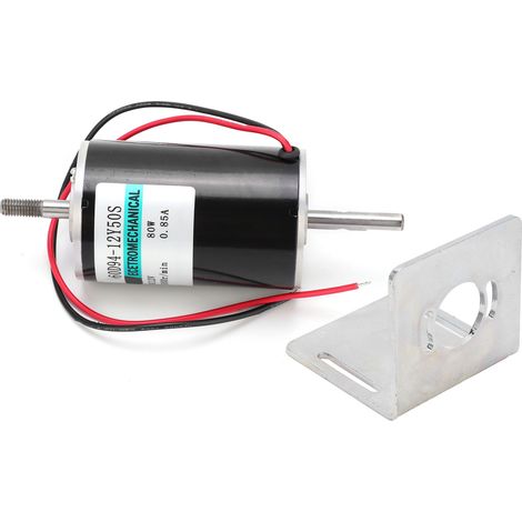 Moteur CC haute vitesse 80W Micro CW CCW double sortie contrôle de vitesse 12V XD60D9412Y50S (avec support de montage) (1/5)
