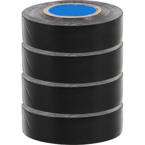 4 Rouleaux Ruban Isolant Électrique Pvc Noir 25m (1/5)