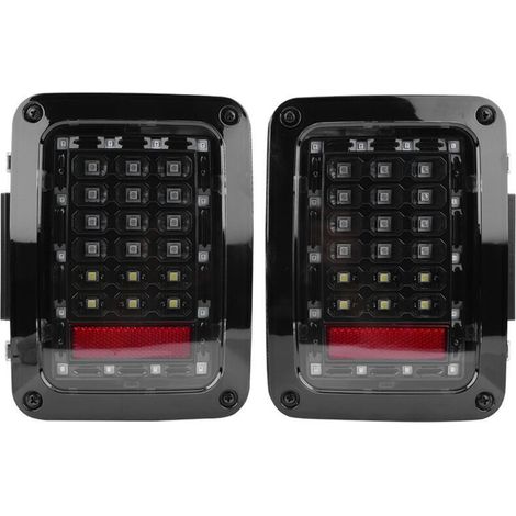 Une paire de feux arrière LED automatiques avec frein pour Jeep Wrangler JK 07 16,de (1/4)