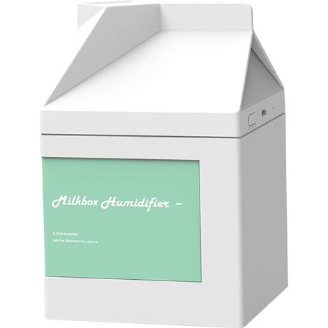 Mini-Luftbefeuchter im Milchkarton-Design – USB-aufladbar, ultraleise, Barista-Optik, ideal für Büro/Studentenzimmer, originelles Muttertagsgeschenk