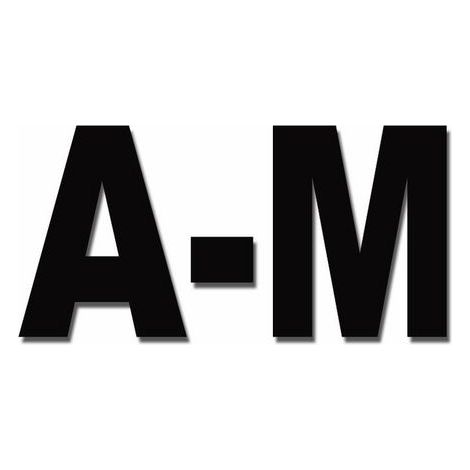 LETTERA ADESIVA O MM 75 NERO (1/2)