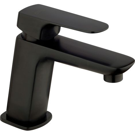 Mezclador de lavabo de latón negro mate con desagüe de 1"1/4 Paini Nove 09YO211TC  Negro mate