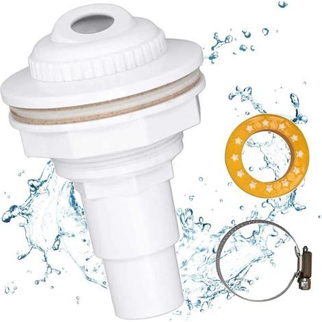 Buse de refoulement pour piscines, buse d'aspiration avec raccord de tuyau 38/32 mm, buse de refoulement pour piscines, buse d'aspiration pour piscines, buse d'aspiration pour piscines, pour le draina (1/5)