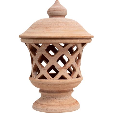 Outdoor lantern Terracotta lantern 30x46x30 cm Floor lanterns Candle holders Made in Italy Lanterns for garden lighting