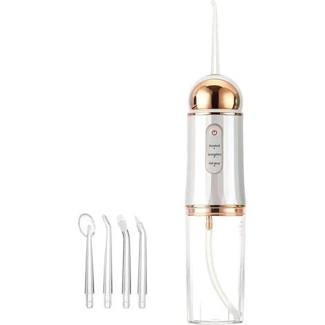 (Blanc, 4 embouts) Hydropulseur électrique 4 en 1, appareil de nettoyage dentaire (1/5)