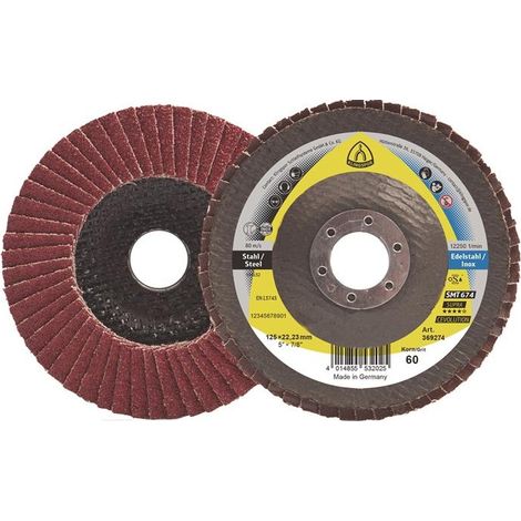 Fächerscheibe SMT 674 Ø 125 mm Körnung 60 mm gewölbt Stahl keramischer Korund (1/2)